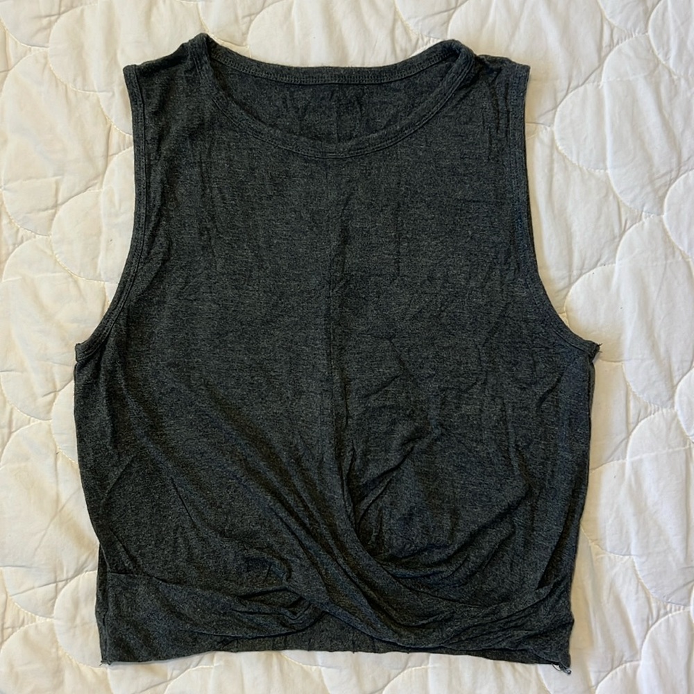 Alo Yoga Cover Tank in Dark Grey